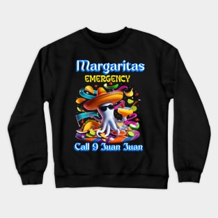 Margarita Emergency Sombrero-Wearing Octopus Crewneck Sweatshirt